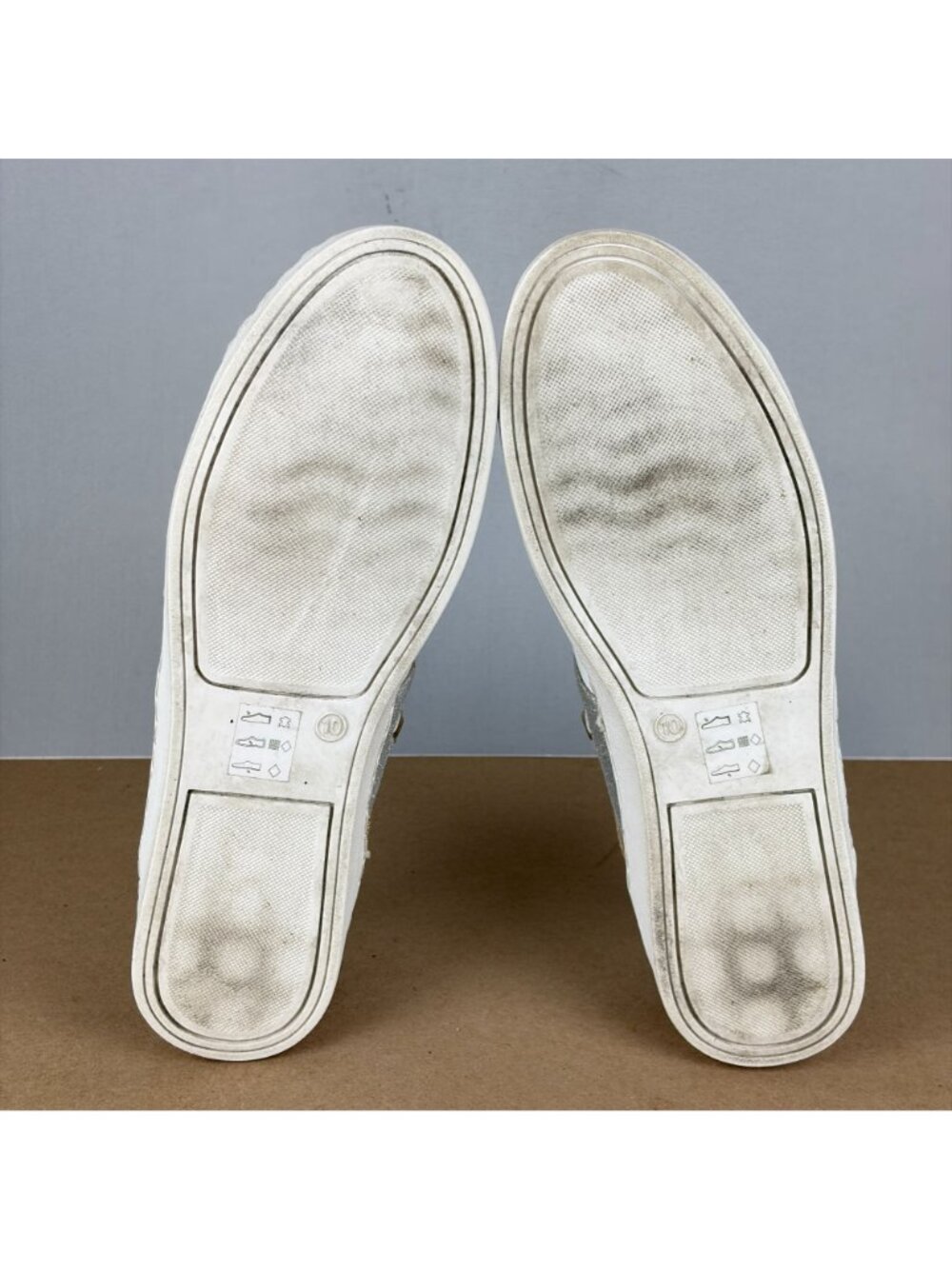 Jack Rogers Ainsley Metallic Leather Casual Shoes Womens 10 White Gold Silver - Picture 6 of 10
